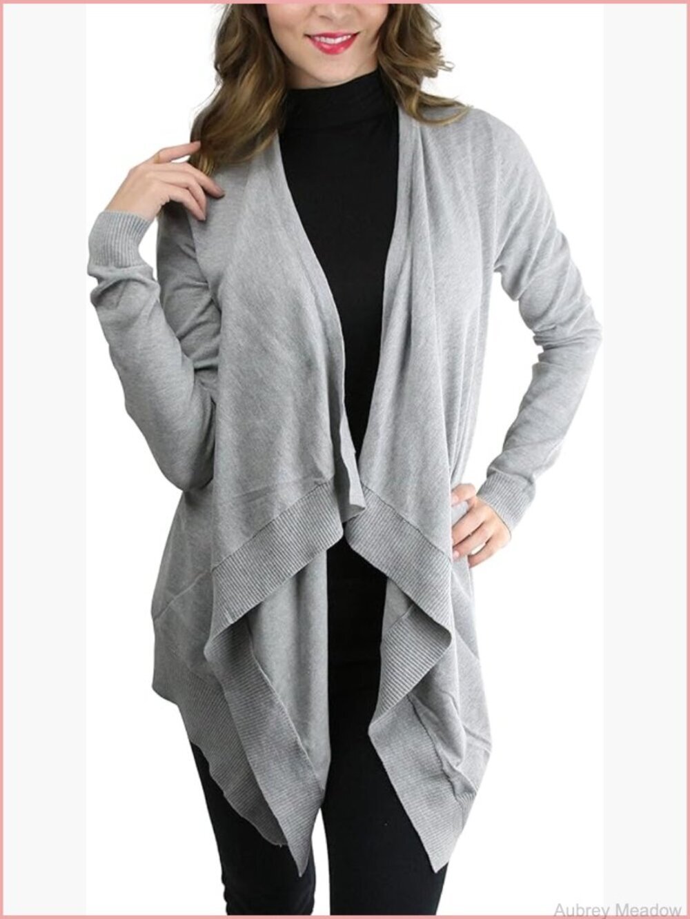 Women's Heavy Knit Long Sleeve Cardigan with Waist Tie Warm Layering